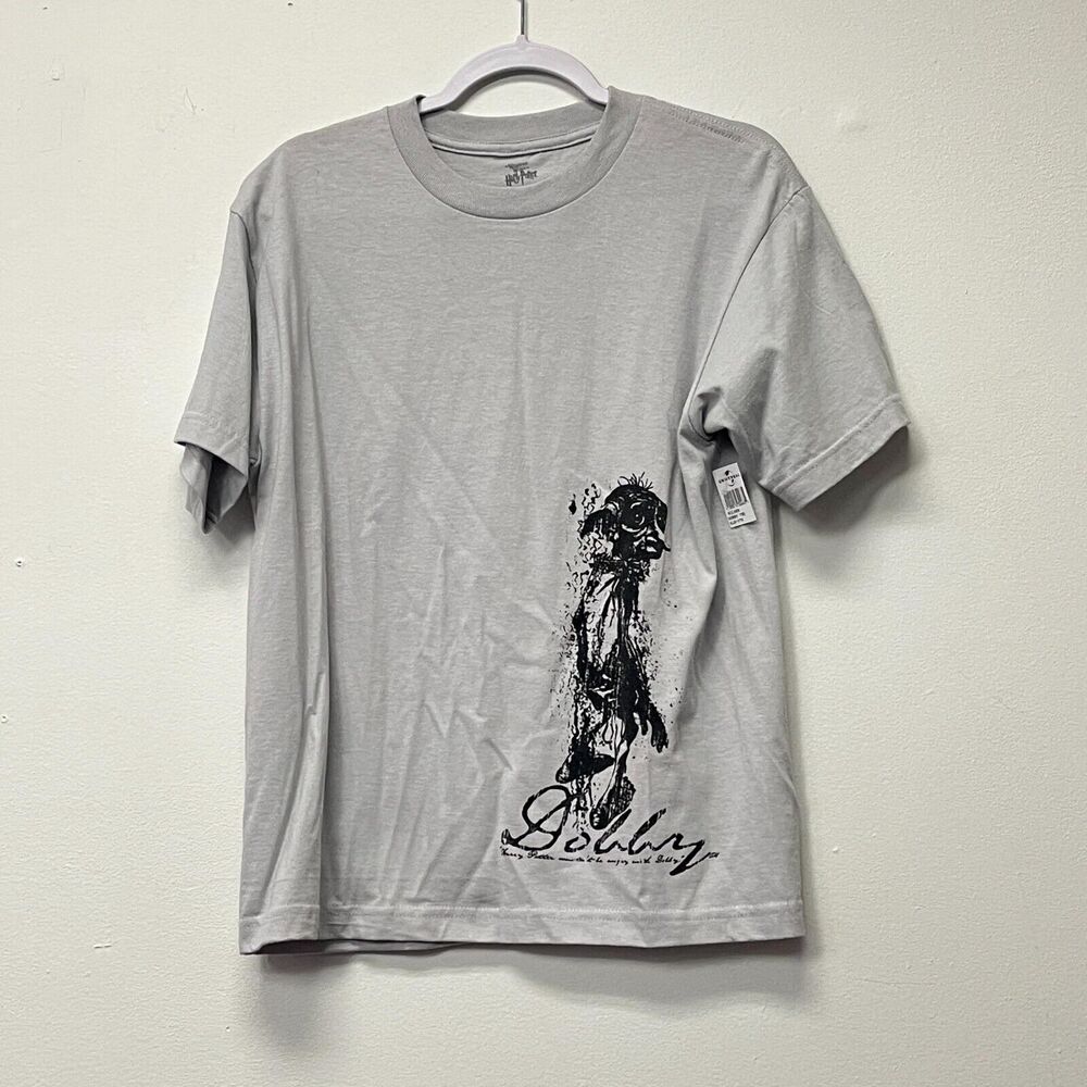 Harry Potter Dobby Kids 11 Light Gray Cotton Short Sleeve T-shirt Size XL‎ Youth